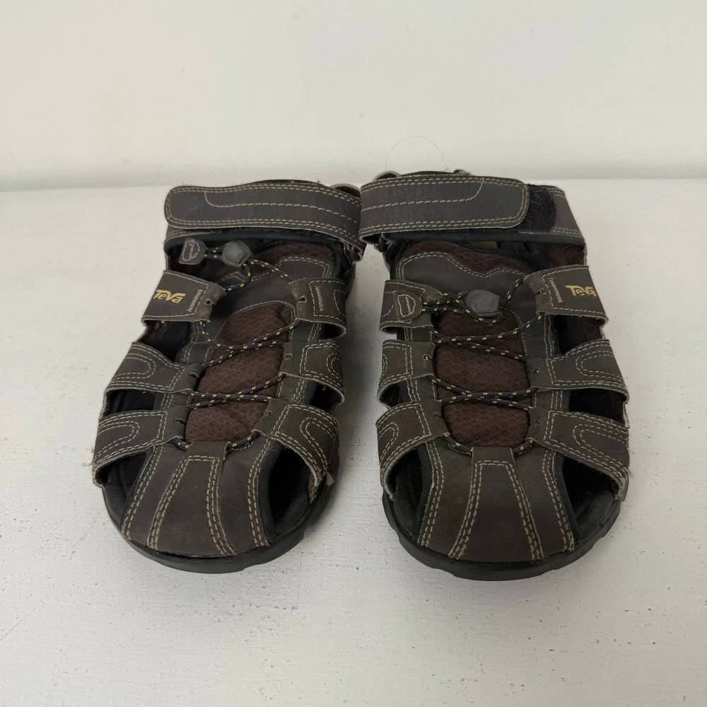 Teva‎ Omnium Mens 9 Brown Closed Toe Fisherman Sandals Hiking